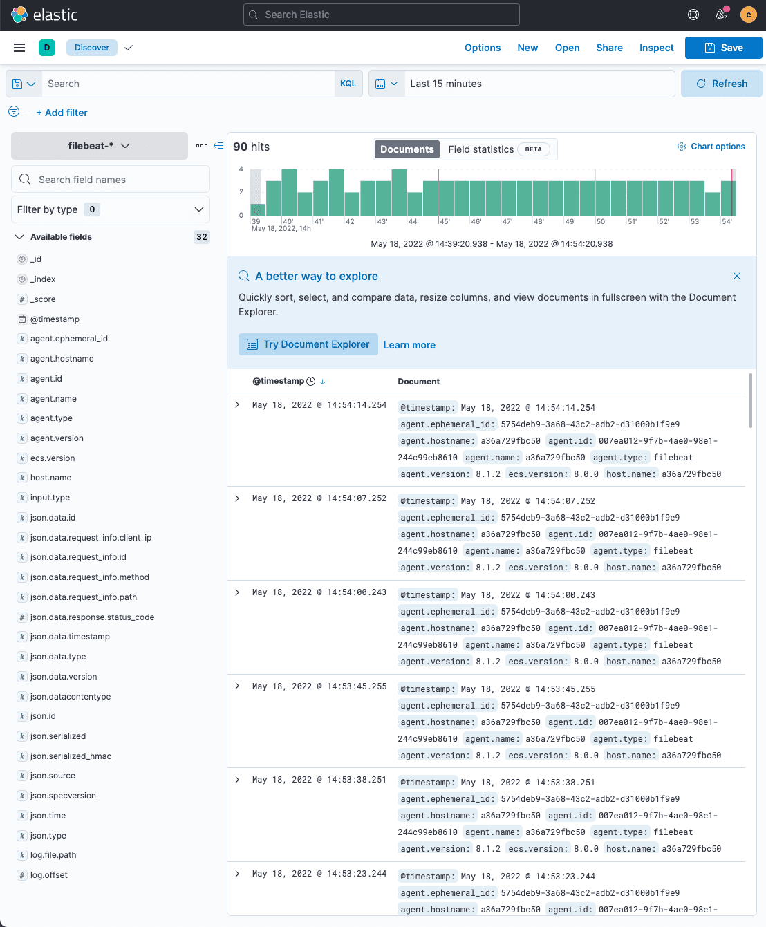 Kibana Discover Dashboard